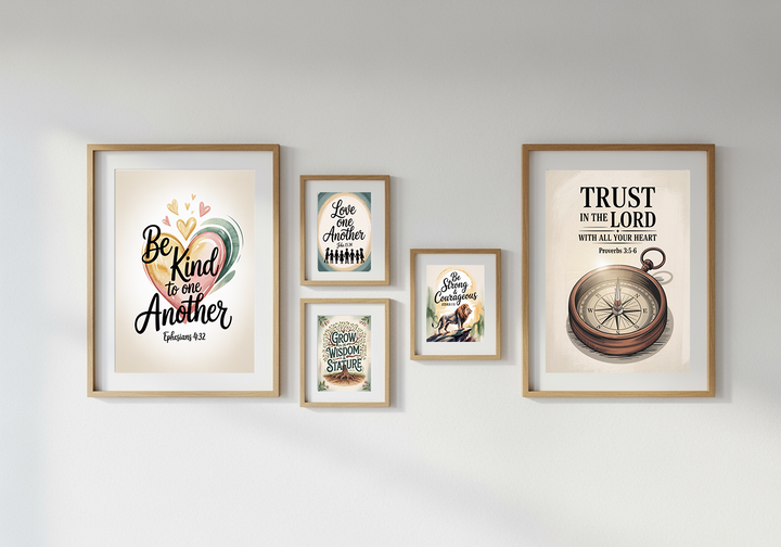 Seasons of Grace: Back-to-School Faith Builder Bundle - 15 Christian Scripture Prints for Elementary Kids