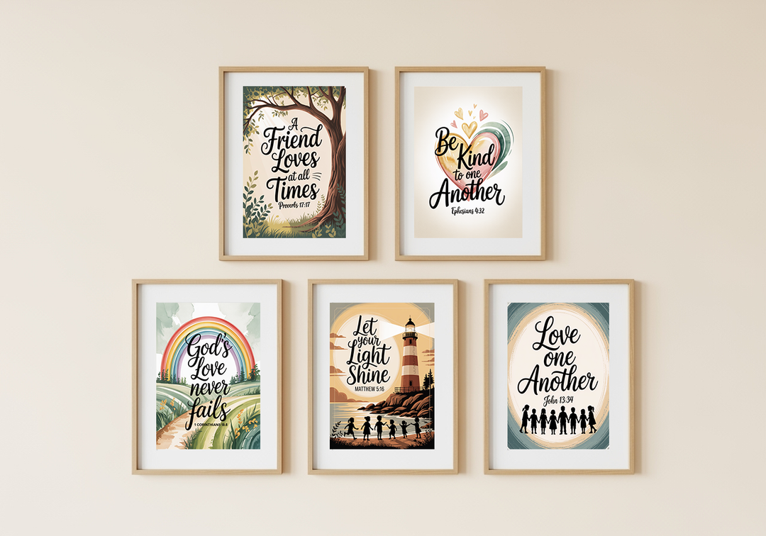 Seasons of Grace: Back-to-School Faith Builder Bundle - 15 Christian Scripture Prints for Elementary Kids