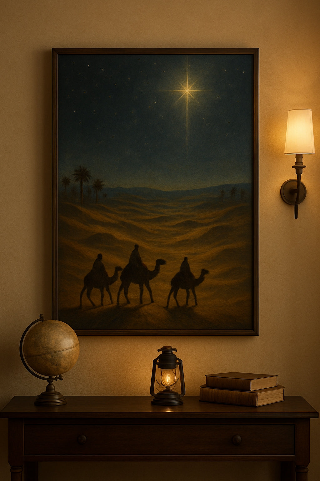 Star of Bethlehem Canvas Wall Art - Premium Christmas Nativity Decor