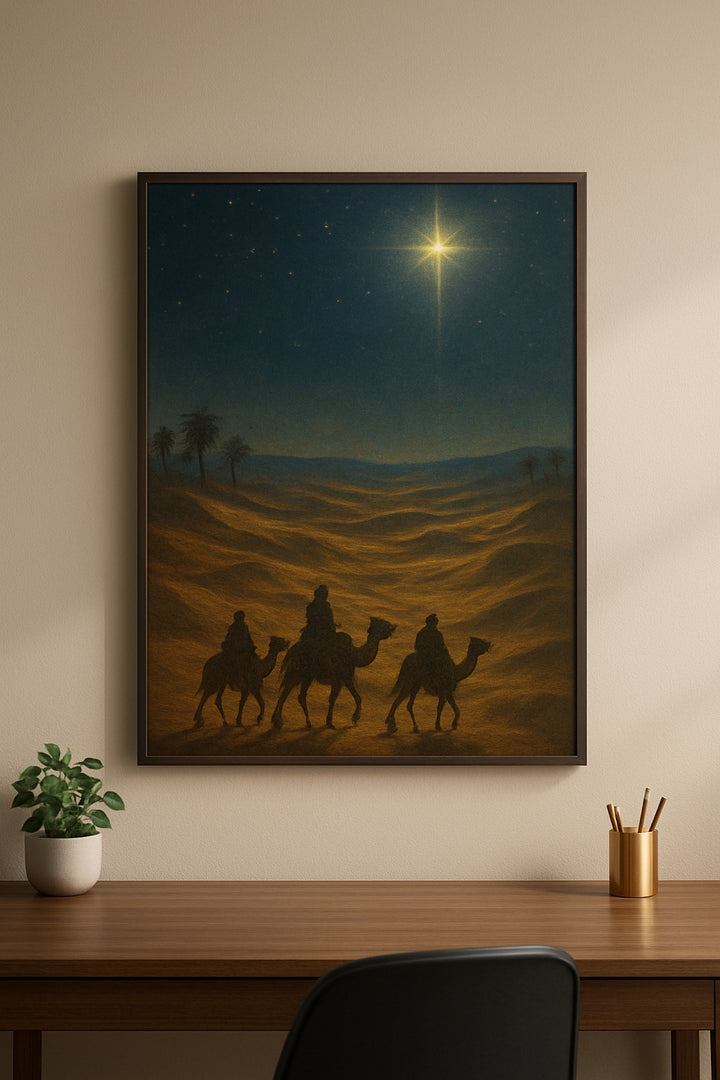Star of Bethlehem Canvas Wall Art - Premium Christmas Nativity Decor