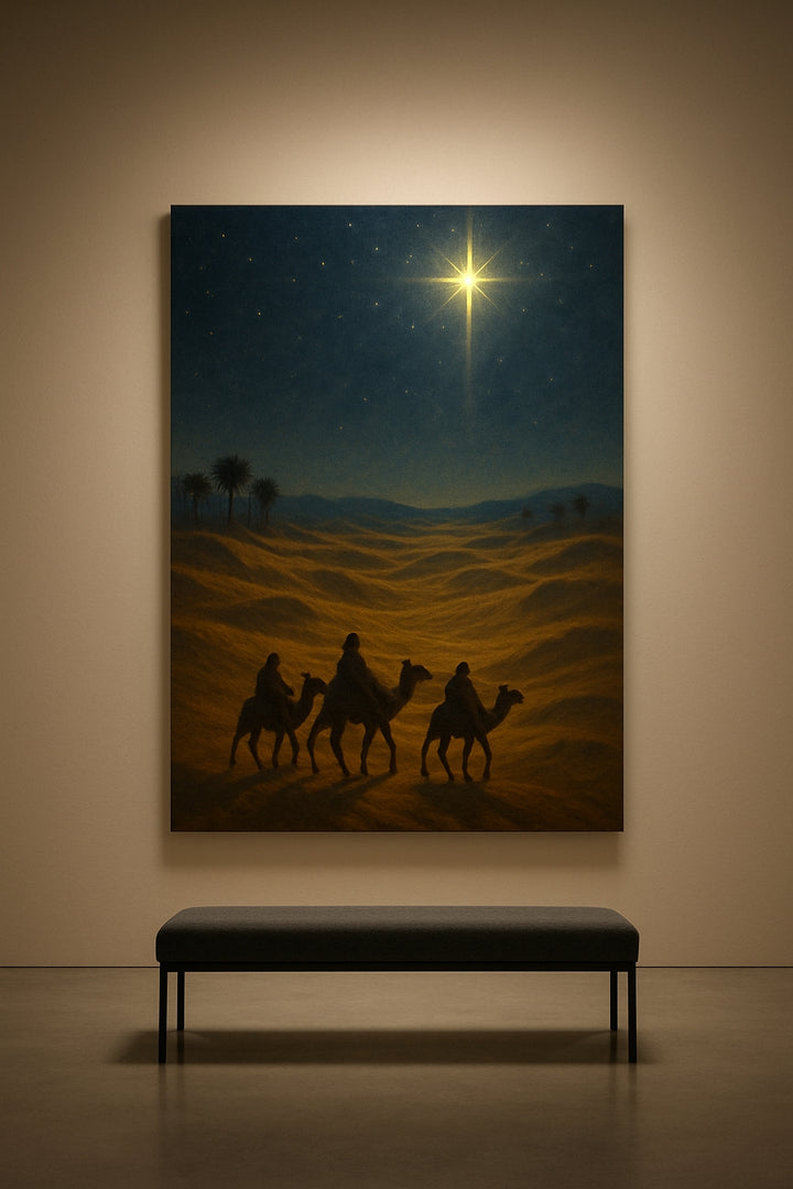 Star of Bethlehem Canvas Wall Art - Premium Christmas Nativity Decor