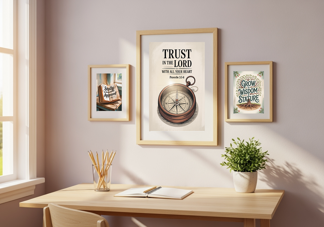 Seasons of Grace: Back-to-School Faith Builder Bundle - 15 Christian Scripture Prints for Elementary Kids
